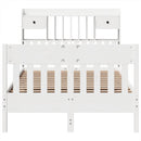 vidaXL fehér tömör fenyőfa ágy matrac nélkül 135 x 190 cm