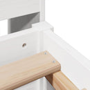 vidaXL fehér tömör fenyőfa ágy matrac nélkül 135 x 190 cm