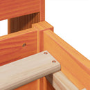 vidaXL viaszbarna tömör fenyőfa ágy matrac nélkül 135 x 190 cm