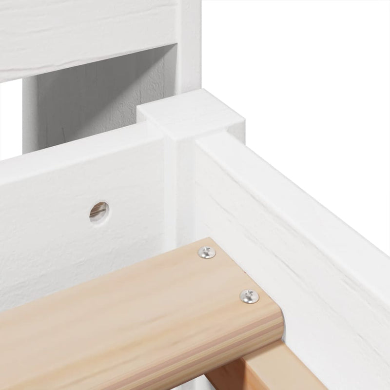 vidaXL fehér tömör fenyőfa ágykeret matrac nélkül 90 x 190 cm