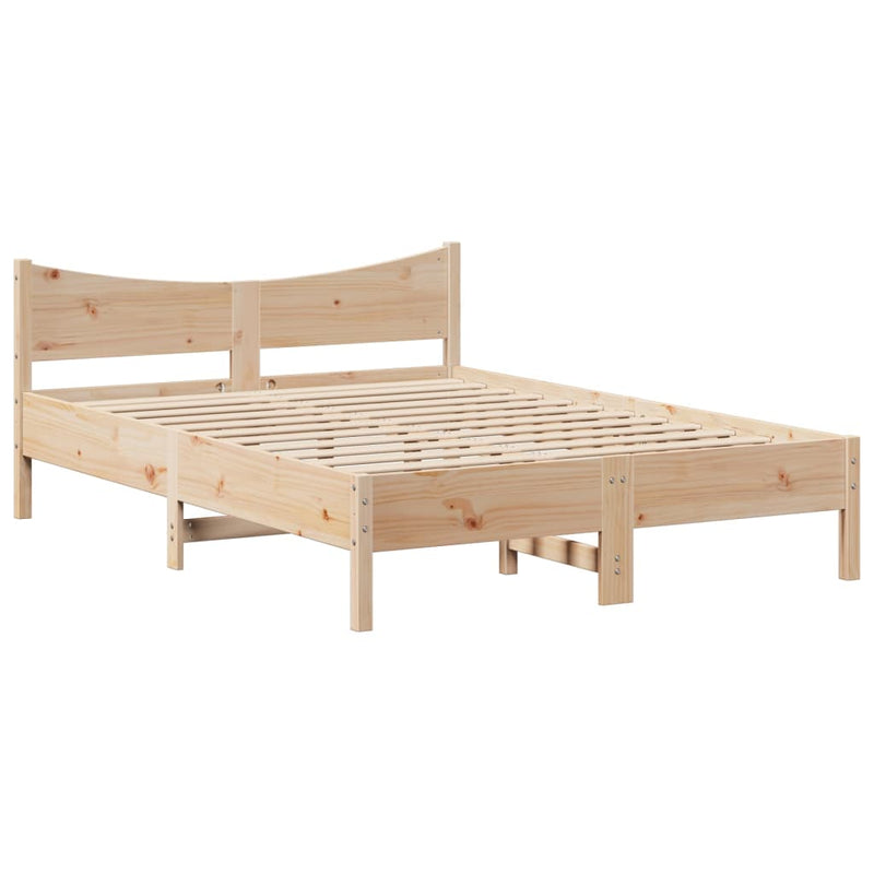 vidaXL tömör fenyőfa ágy matrac nélkül 160 x 200 cm