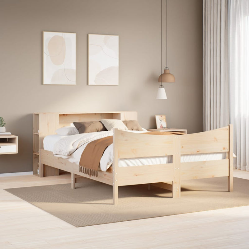 vidaXL tömör fenyőfa ágy matrac nélkül 140 x 200 cm