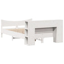 vidaXL fehér tömör fenyőfa ágy matrac nélkül 120 x 200 cm