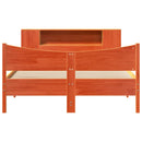 vidaXL viaszbarna tömör fenyőfa ágy matrac nélkül 140 x 190 cm