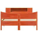 vidaXL viaszbarna tömör fenyőfa ágy matrac nélkül 120 x 190 cm