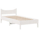 vidaXL fehér tömör fenyőfa ágy matrac nélkül 75 x 190 cm