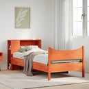 vidaXL viaszbarna tömör fenyőfa ágy matrac nélkül 75 x 190 cm