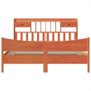 vidaXL viaszbarna tömör fenyőfa ágy matrac nélkül 200 x 200 cm