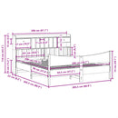 vidaXL viaszbarna tömör fenyőfa ágy matrac nélkül 200 x 200 cm