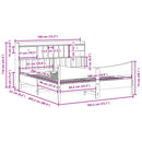 vidaXL tömör fenyőfa ágy matrac nélkül 180 x 200 cm