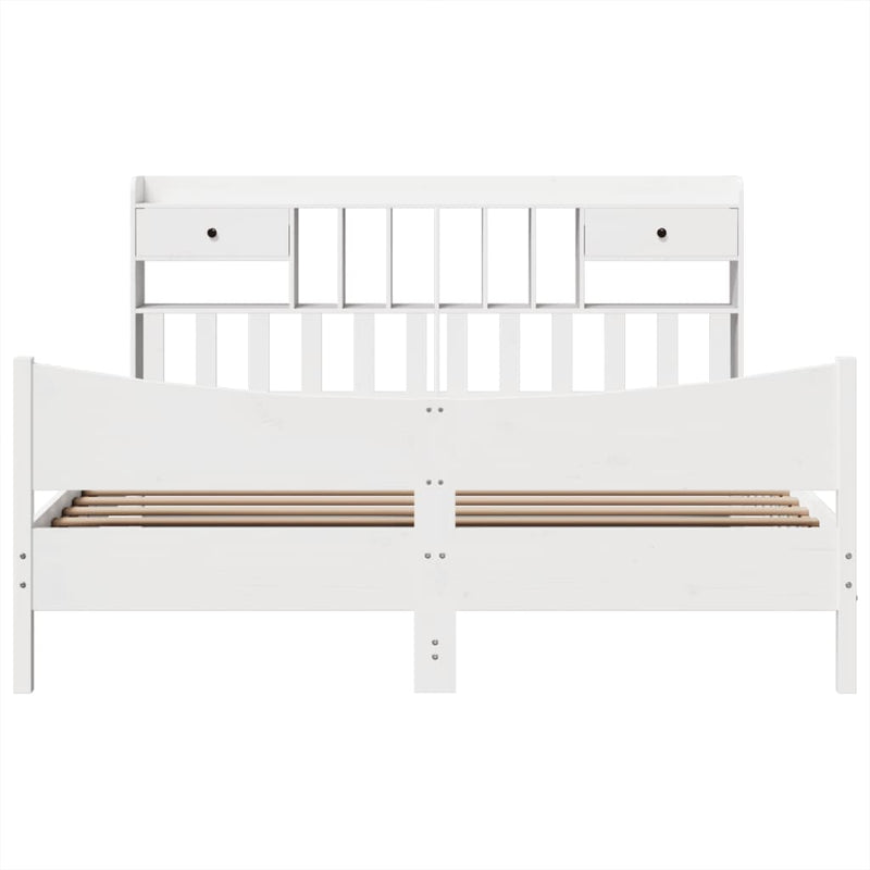 vidaXL fehér tömör fenyőfa ágy matrac nélkül 180 x 200 cm