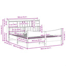 vidaXL fehér tömör fenyőfa ágy matrac nélkül 180 x 200 cm