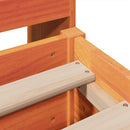 vidaXL viaszbarna tömör fenyőfa ágy matrac nélkül 180 x 200 cm