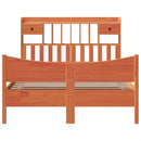 vidaXL viaszbarna tömör fenyőfa ágy matrac nélkül 160 x 200 cm