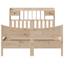 vidaXL tömör fenyőfa ágy matrac nélkül 140 x 190 cm