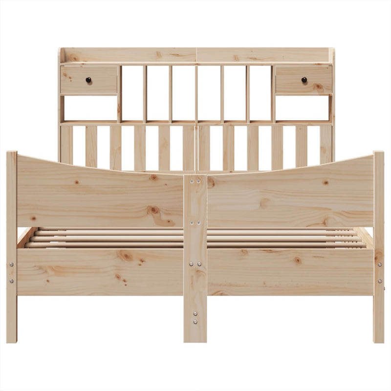 vidaXL tömör fenyőfa ágy matrac nélkül 140 x 190 cm