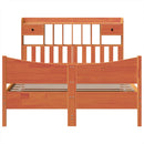 vidaXL viaszbarna tömör fenyőfa ágy matrac nélkül 140 x 190 cm