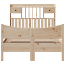 vidaXL tömör fenyőfa ágy matrac nélkül 135 x 190 cm