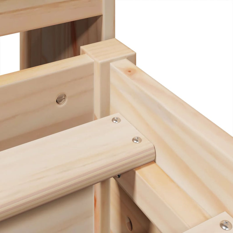 vidaXL tömör fenyőfa ágy matrac nélkül 135 x 190 cm