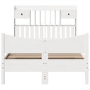 vidaXL fehér tömör fenyőfa ágy matrac nélkül 135 x 190 cm