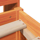 vidaXL viaszbarna tömör fenyőfa ágy matrac nélkül 135 x 190 cm