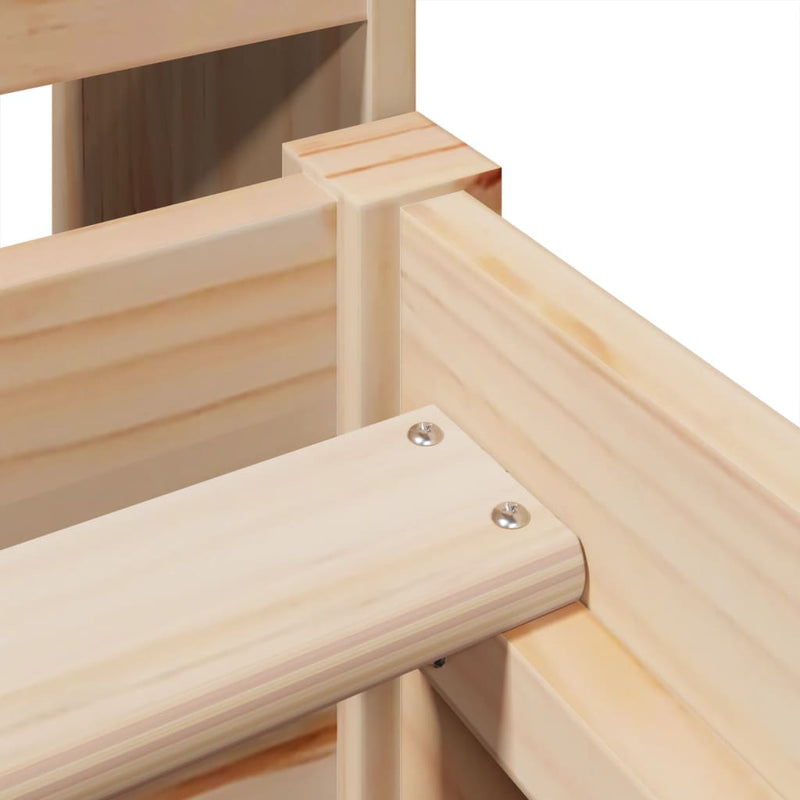 vidaXL tömör fenyőfa ágykeret matrac nélkül 90 x 190 cm