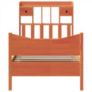 vidaXL viaszbarna tömör fenyőfa ágy matrac nélkül 75 x 190 cm