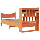 vidaXL viaszbarna tömör fenyőfa ágy matrac nélkül 75 x 190 cm