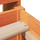 vidaXL viaszbarna tömör fenyőfa ágy matrac nélkül 75 x 190 cm