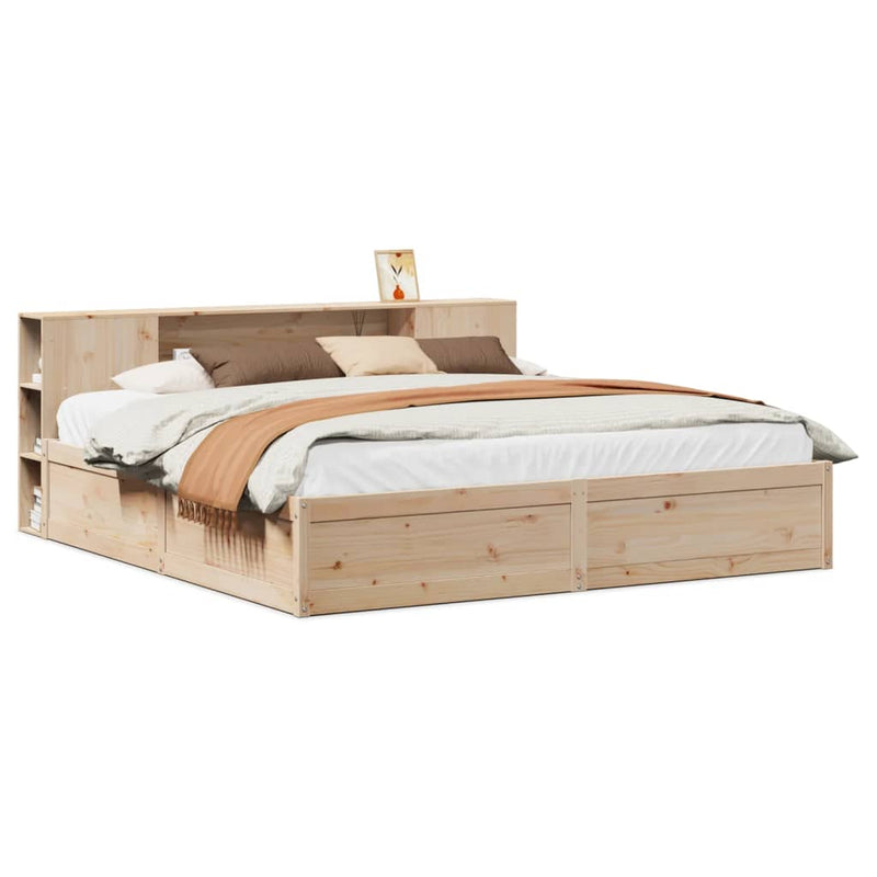vidaXL tömör fenyőfa ágy matrac nélkül 200 x 200 cm