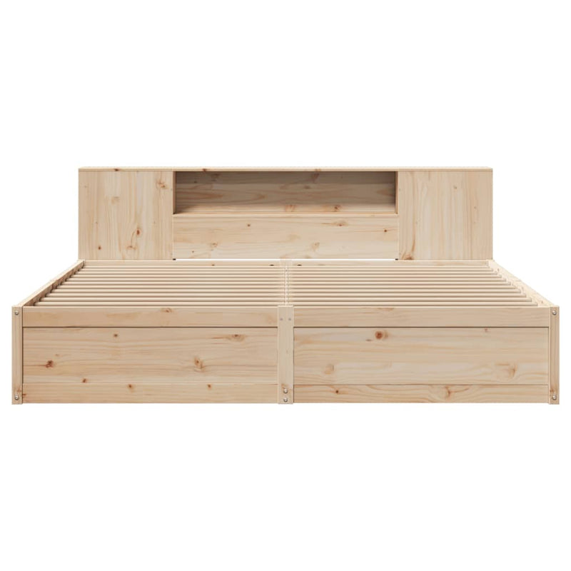 vidaXL tömör fenyőfa ágy matrac nélkül 200 x 200 cm