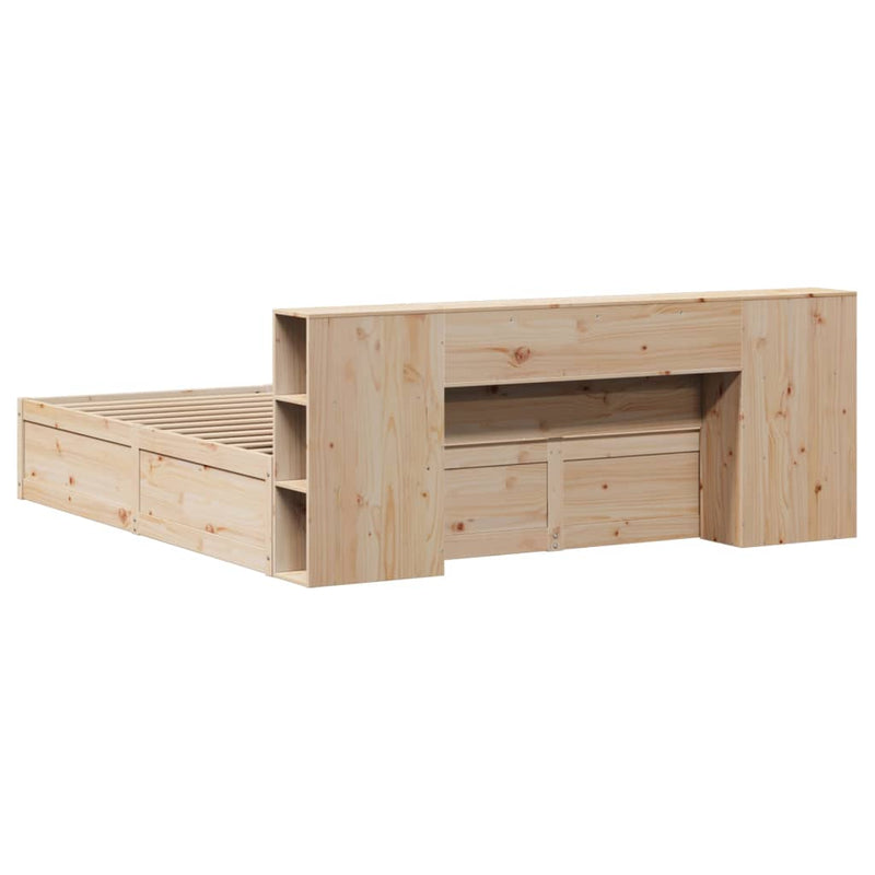 vidaXL tömör fenyőfa ágy matrac nélkül 200 x 200 cm