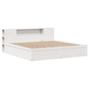 vidaXL fehér tömör fenyőfa ágy matrac nélkül 200 x 200 cm