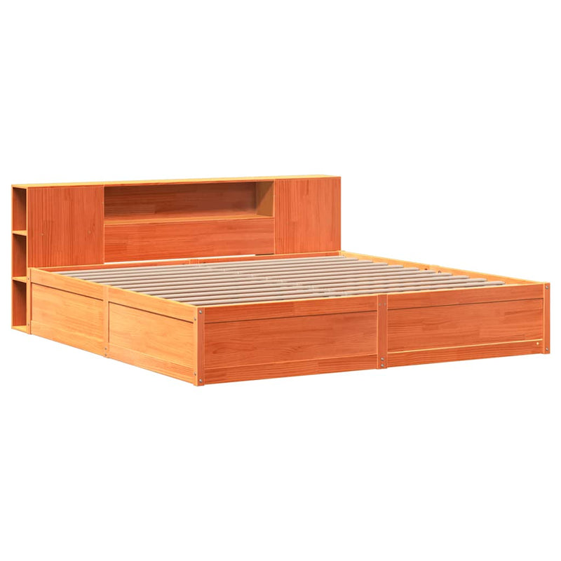 vidaXL viaszbarna tömör fenyőfa ágy matrac nélkül 180 x 200 cm