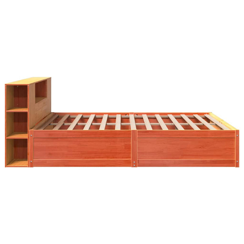 vidaXL viaszbarna tömör fenyőfa ágy matrac nélkül 180 x 200 cm