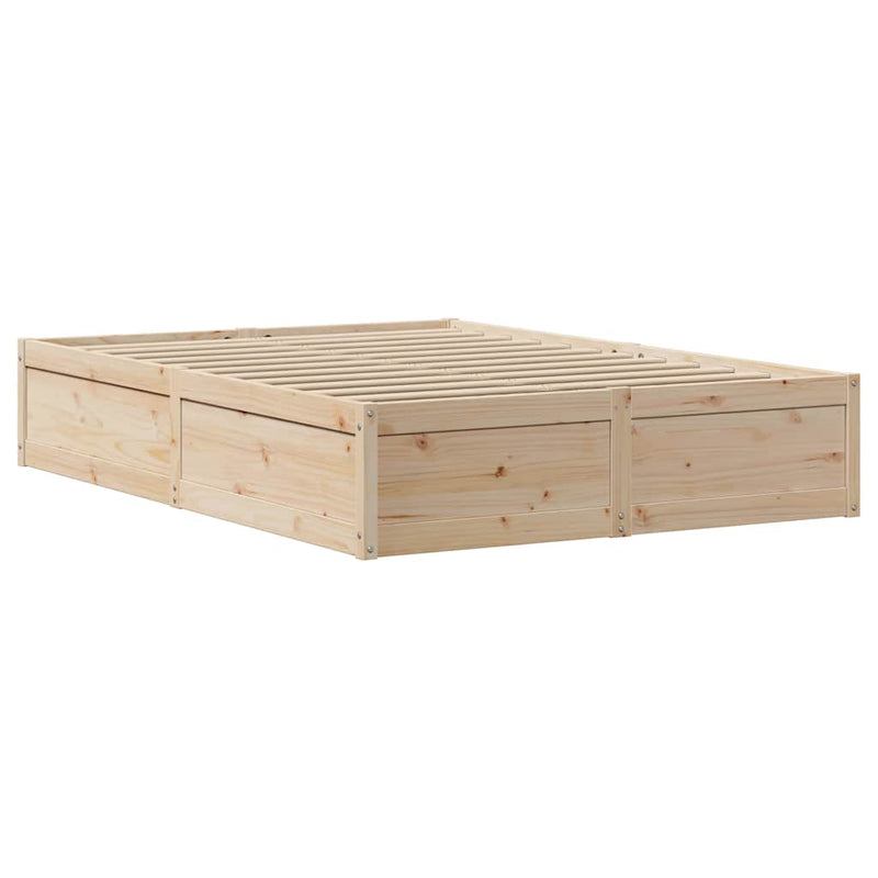 vidaXL tömör fenyőfa ágy matrac nélkül 140 x 200 cm
