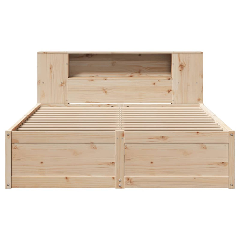 vidaXL tömör fenyőfa ágy matrac nélkül 140 x 190 cm