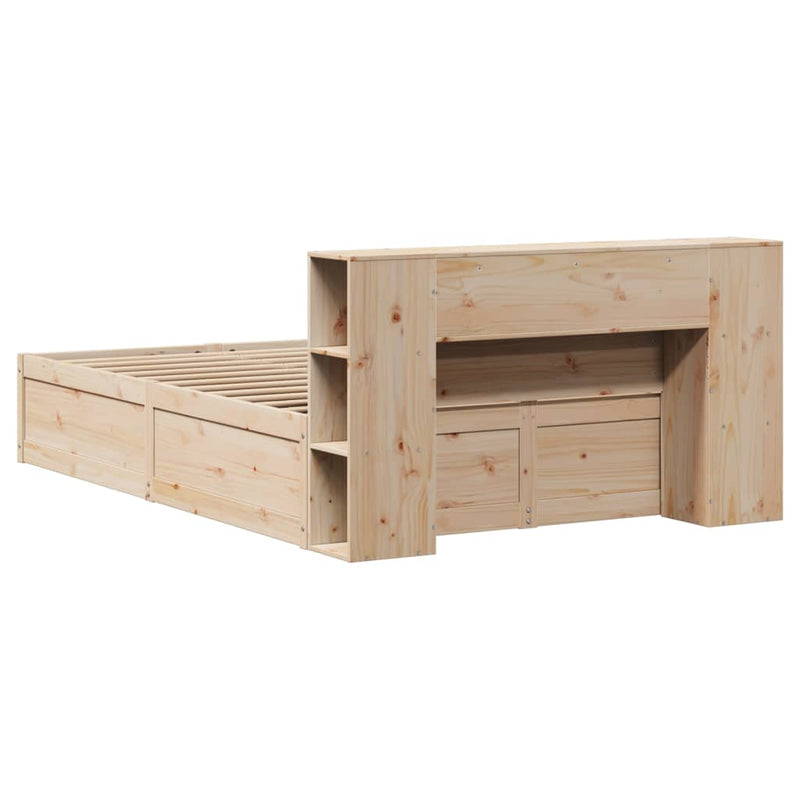 vidaXL tömör fenyőfa ágy matrac nélkül 140 x 190 cm
