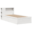 vidaXL fehér tömör fenyőfa ágy matrac nélkül 75 x 190 cm