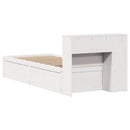 vidaXL fehér tömör fenyőfa ágy matrac nélkül 75 x 190 cm