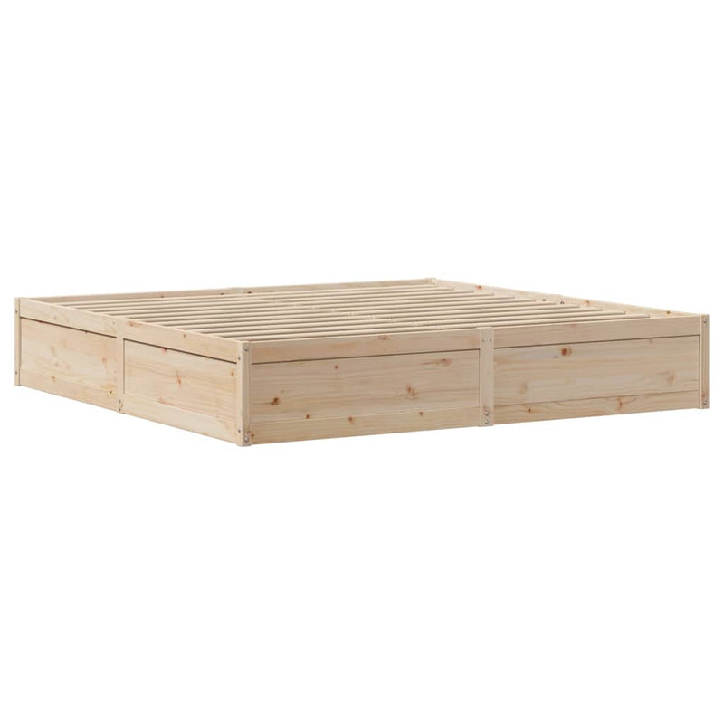 vidaXL tömör fenyőfa ágy matrac nélkül 180 x 200 cm