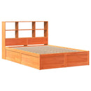 vidaXL viaszbarna tömör fenyőfa ágy matrac nélkül 160 x 200 cm