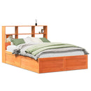 vidaXL viaszbarna tömör fenyőfa ágy matrac nélkül 135 x 190 cm