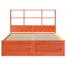 vidaXL viaszbarna tömör fenyőfa ágy matrac nélkül 135 x 190 cm