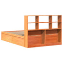 vidaXL viaszbarna tömör fenyőfa ágy matrac nélkül 135 x 190 cm