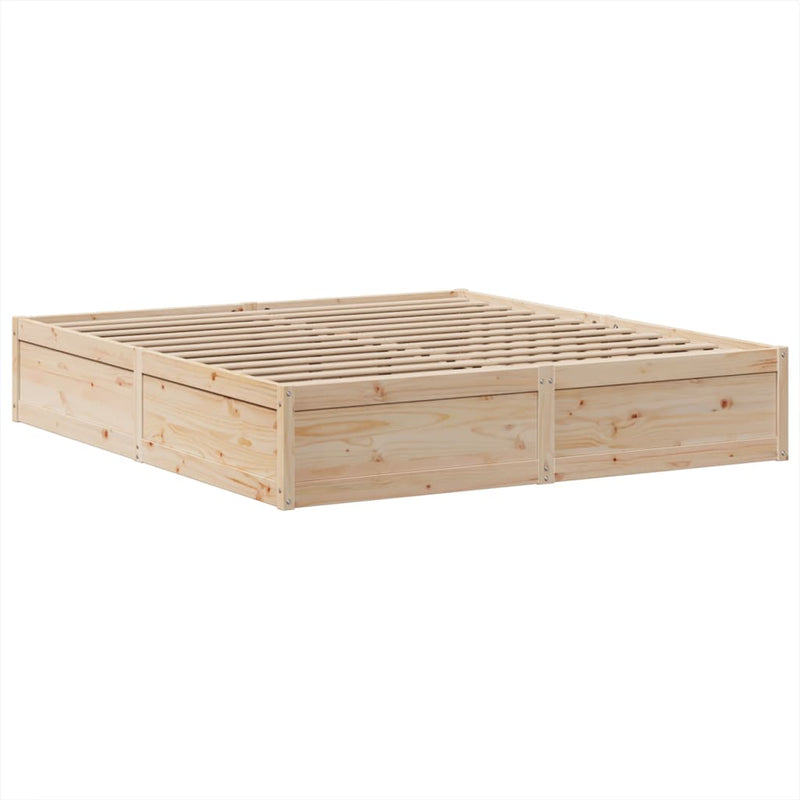 vidaXL tömör fenyőfa ágy matrac nélkül 180 x 200 cm