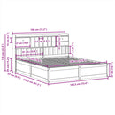 vidaXL fehér tömör fenyőfa ágy matrac nélkül 180 x 200 cm