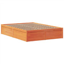 vidaXL viaszbarna tömör fenyőfa ágy matrac nélkül 160 x 200 cm
