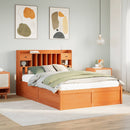 vidaXL viaszbarna tömör fenyőfa ágy matrac nélkül 160 x 200 cm