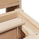 vidaXL tömör fenyőfa ágy matrac nélkül 140 x 200 cm